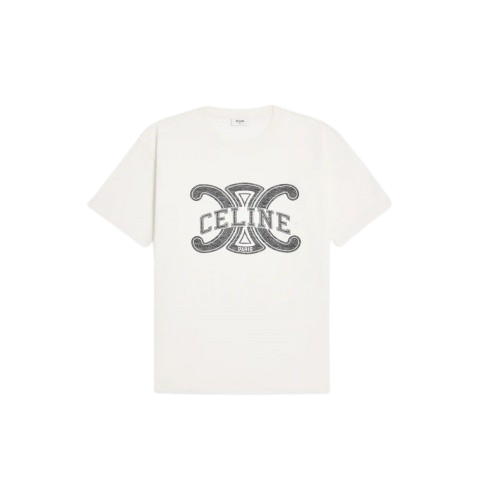 셀린느 Loose Cotton Jersey 로고 반팔 티셔츠