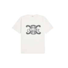 셀린느 Loose Cotton Jersey 로고 반팔 티셔츠