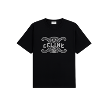 셀린느 Loose Cotton Jersey 로고 반팔 티셔츠