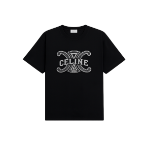 셀린느 Loose Cotton Jersey 로고 반팔 티셔츠