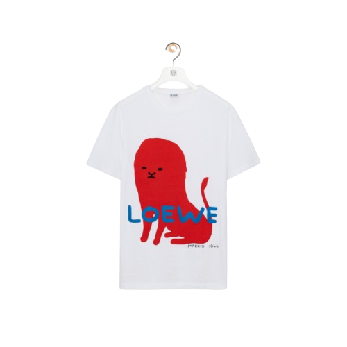 로에베 Regular fit cotton 반팔 티셔츠