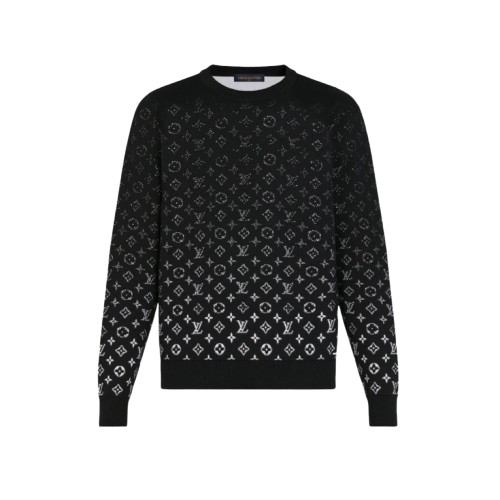 루이비통 LVSE 모노그램 데그라데 크루넥 블랙 화이트