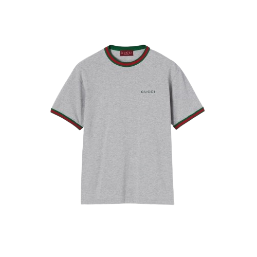 구찌 Cotton jersey with embroidery 반팔 티셔츠