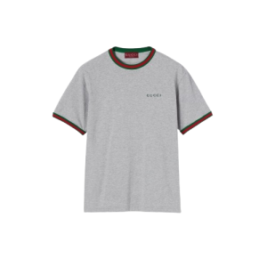 구찌 Cotton jersey with embroidery 반팔 티셔츠
